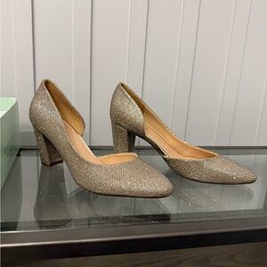 Easy Spirit Shimmering Gold Heels